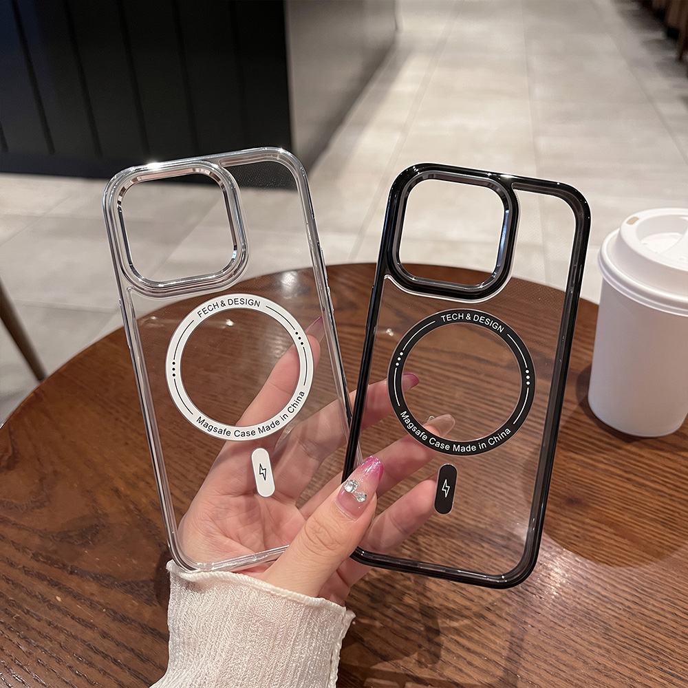 Clear Shockproof Bumper Case - Magnetic Transparent Soft Color Bumper Phone