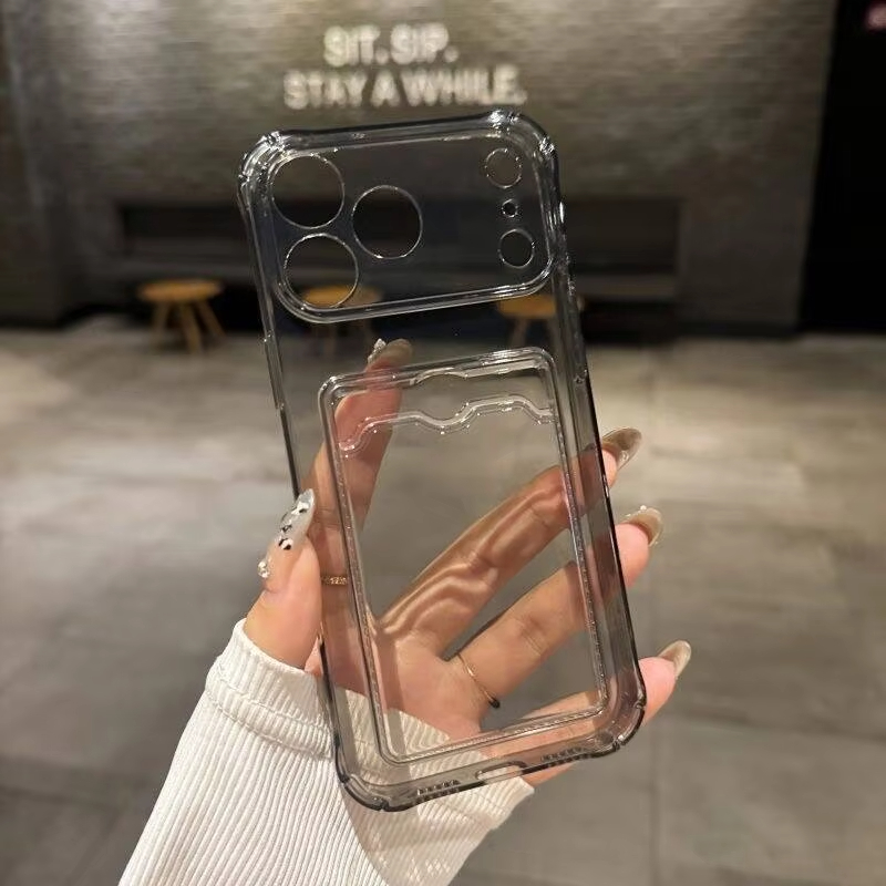 Transparent Card Slot Holder C - огляд і ціна Clear Shockproof Bumper Case