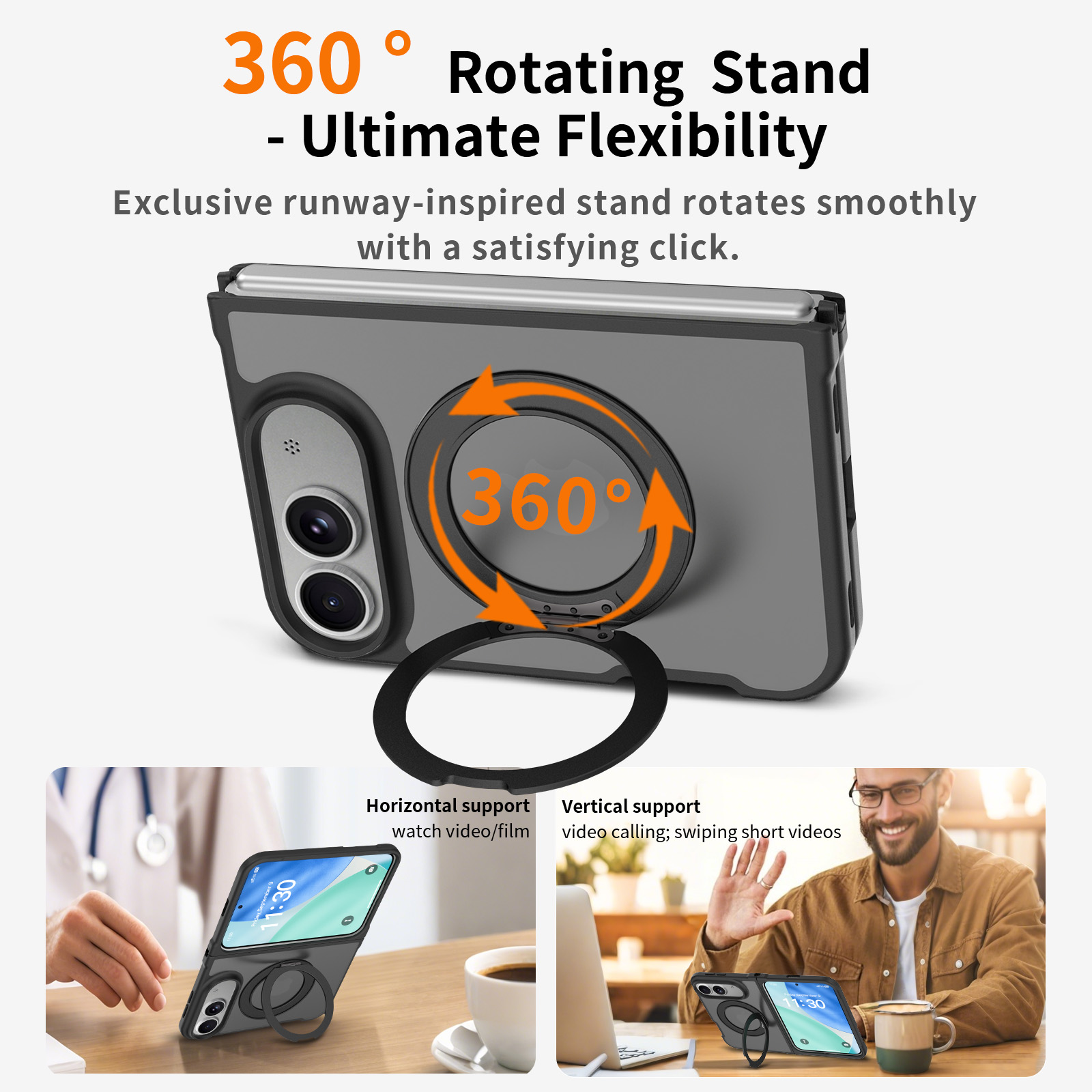 360° Magnetic Bracket Matte Ca - огляд і ціна Matte Hard Pc Back Case